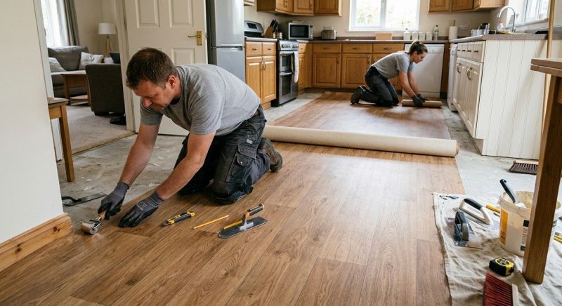 Linoleum Flooring Replacement in Needham, MA