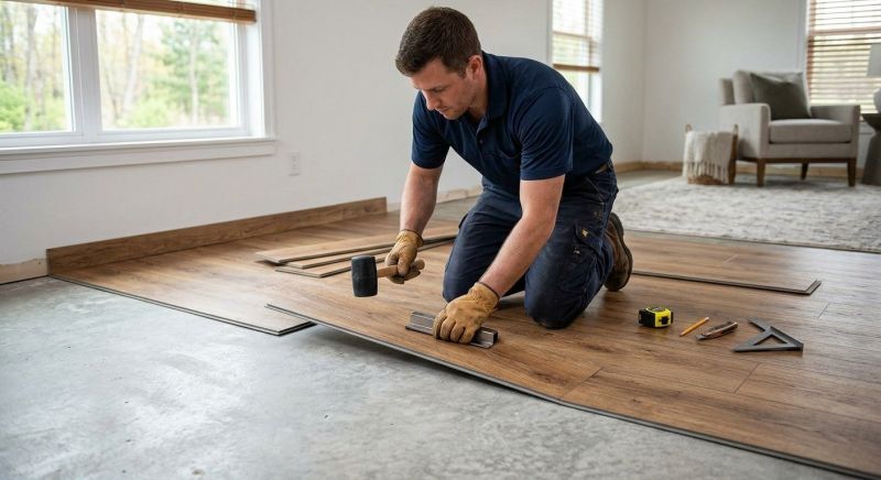 Luxury Vinyl Tile Installation in Dedham, MA